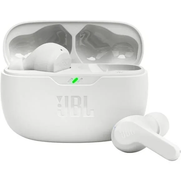 JBL Vibe Beam Wireless Earbuds Bluetooth 5.2 Deep Bass Waterproof White